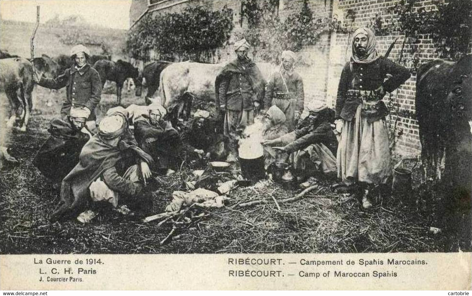 Dépt 60 - RIBÉCOURT - Guerre De 1914 - Campement De Spahis Marocains - Ribecourt Dreslincourt