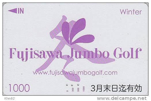 Carte Prépayée JAPON - Sport - GOLF / Fujisawa Djumbo - SEASON WINTER - JAPAN Sports Prepaid Member's Card - 575 - Seasons