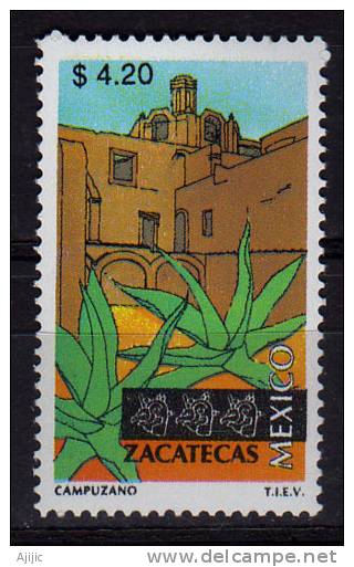 Mexique. Cactus De Zacatecas (Cactáceas Y Suculentas). 1 T-p Neuf **  (rare) - Cactusses