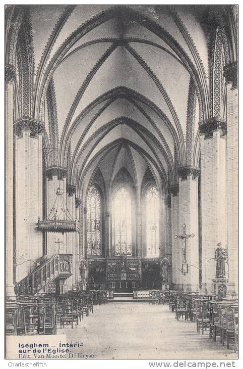 ISEGHEM - Intérieur église - Zeldz. Uitgave Van Moortel De Keyser ! - Izegem