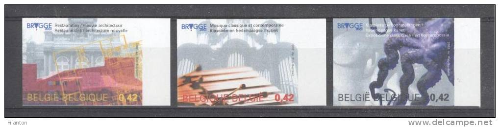 BELGIE - OBP Nr 3058/3060 - ONGETAND/NON-DENTELE (genummerd/numéroté) - Brugge - MNH**  - Cote 30,00 € - Other & Unclassified