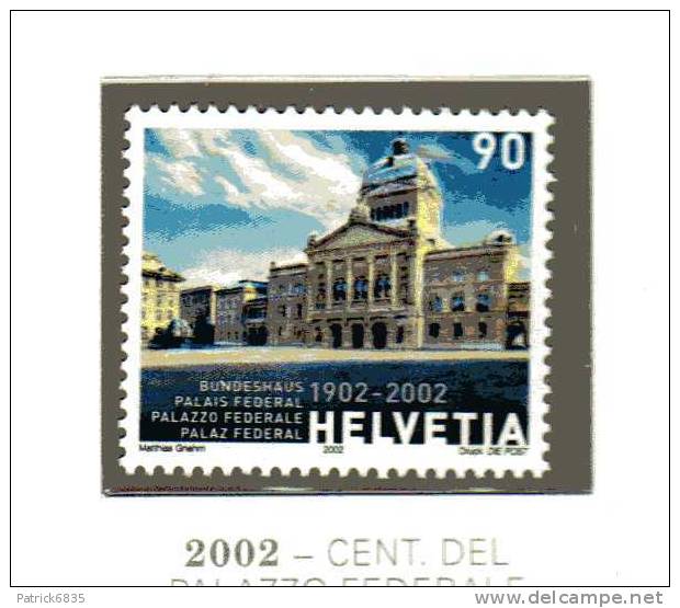 Svizzera ** - 2002 - Anniversari.   Unif. 1710/11 - Unused Stamps