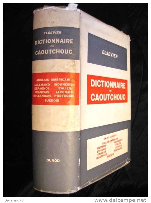 Dictionnaire Du Caoutchouc Elsevier Rubber Dictionary Caucho Gomu Gummi Gomma - Woordenboeken