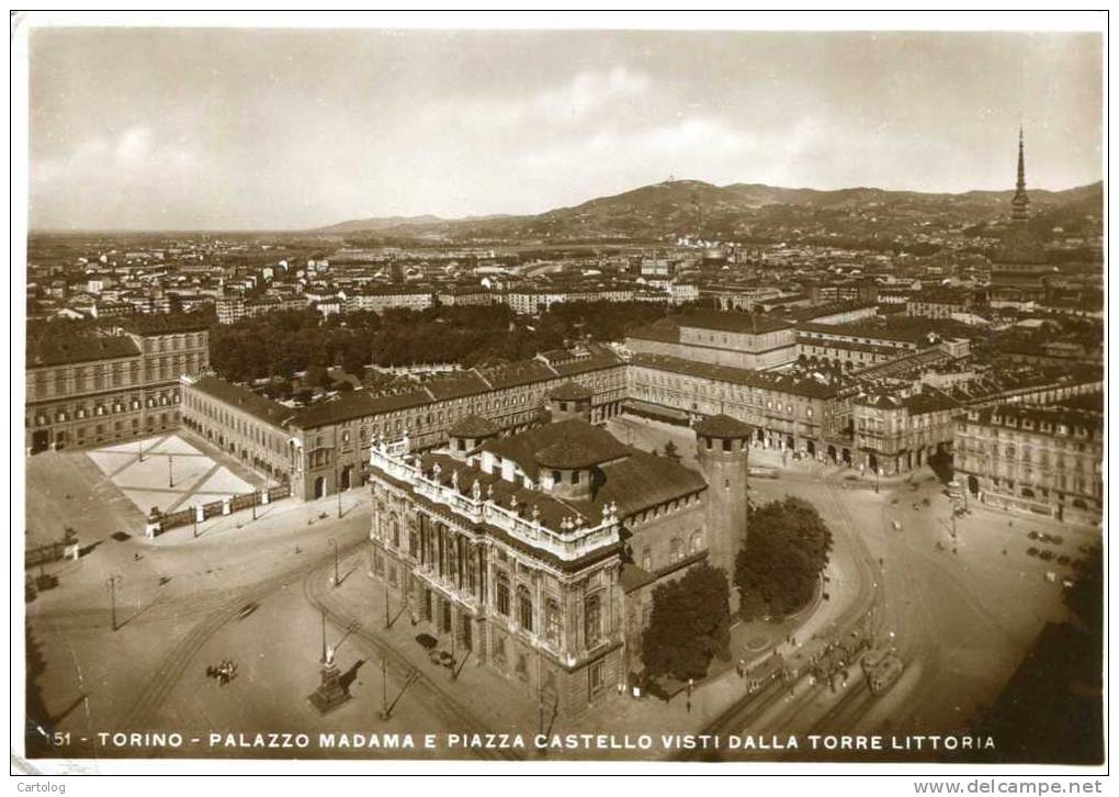 Torino - Palazzo Madama E Piazza Castello Visti Dalla Torre Littoria - Palazzo Madama