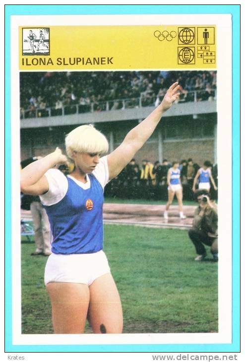 Svijet Sporta Cards - Ilona Slupianek   118   Athletics - Atletiek