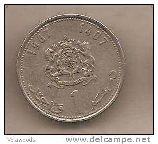 Marocco - Moneta Circolata Da 1 Dirham Y88 - 1987 - Morocco