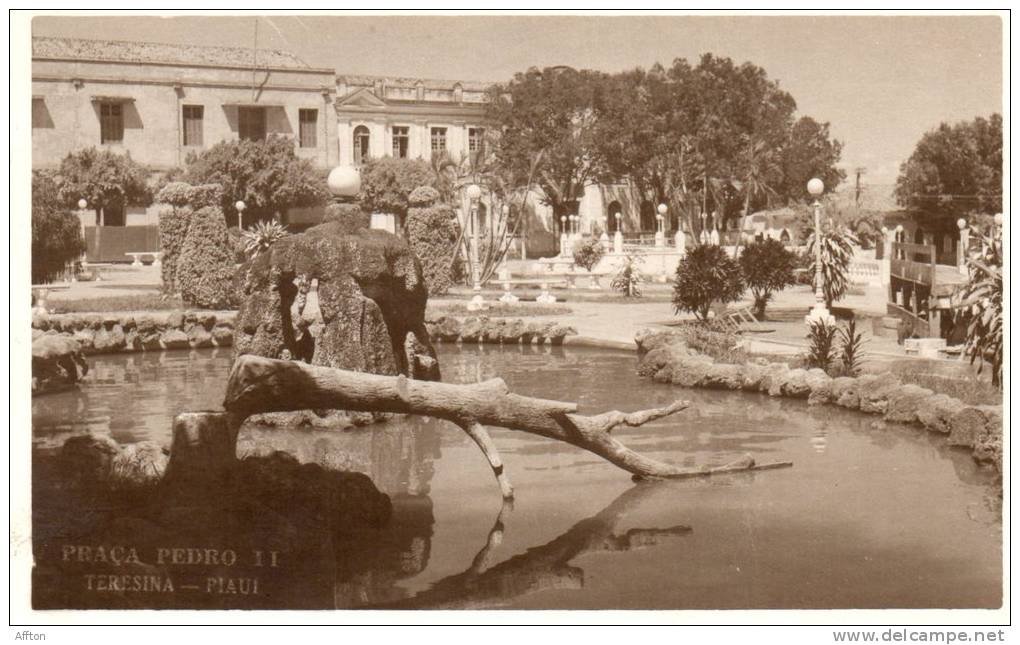 Teresina Piaui Praca Pedro Old Real Photo Postcard - Teresina