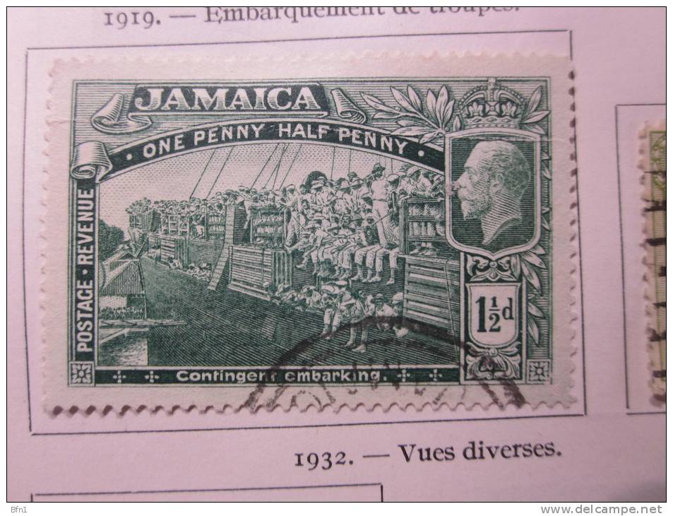COLLECTION TIMBRES  ANTILLES ANGLAISES JAMAÏQUE DEBUT 1860 OBLITERES OU NEUFS AVEC  CHARNIERES - Jamaïque (...-1961)