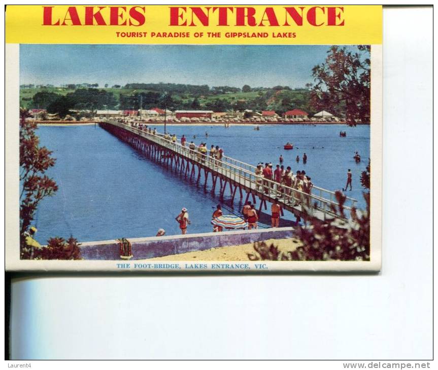 (01) Postcard View Folder - Depliant De Carte Postale - Victoria - Lake Entrance - Ballarat