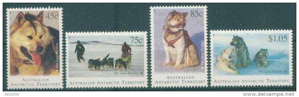 AAT Australian Antarctic Territory -1994 - The Last Huskies - Dogs -  Mi.98-101. - MNH - Nuevos