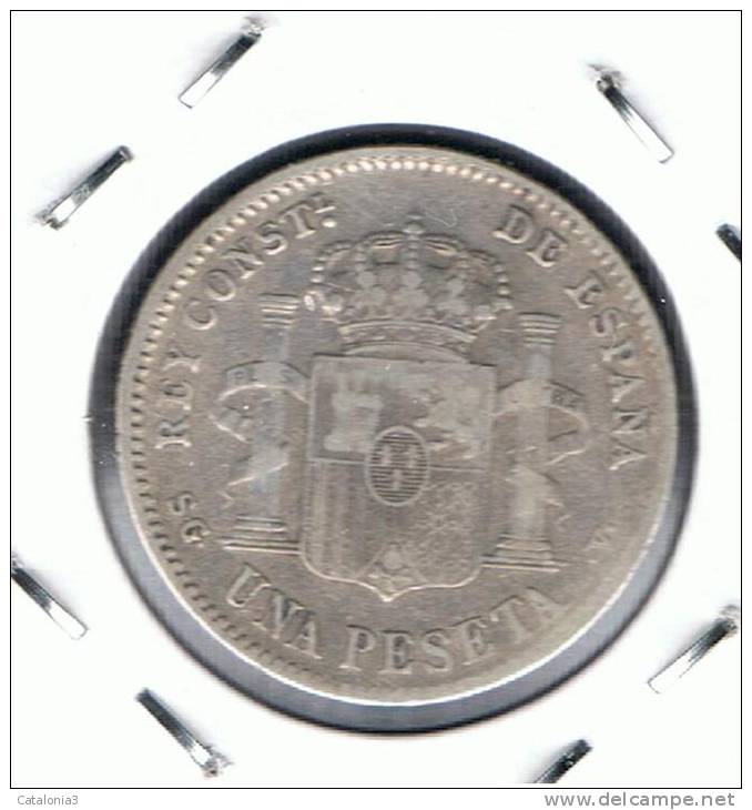 ESPAÑA   -  1 Peseta  1899*18-9     PLATA - Sonstige & Ohne Zuordnung