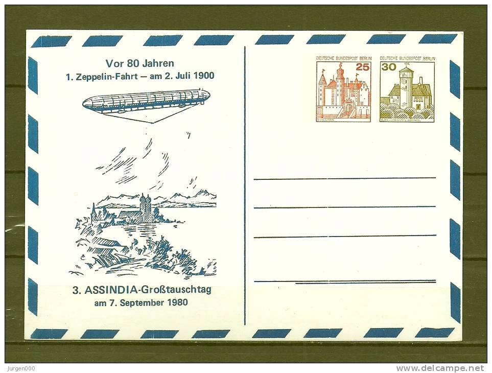 DUITSLAND , 07/09/1980 80 Jahren Zeppelin Fahrt  (GA8553) - Zeppelins