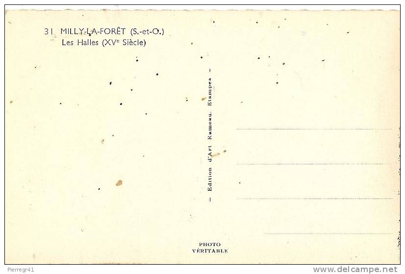 CPA-1950-91-MILLY LA FORET-LES HALLES-15e  SIECLE-TBE - Milly La Foret