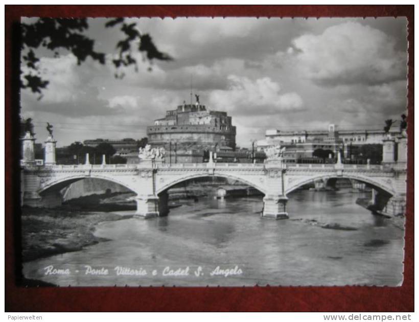 Roma - Ponte Vittorio E Castel S. Angelo / Tram, Strassenbahn - Ponts