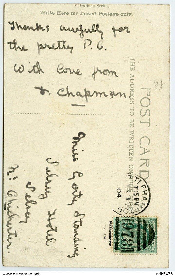 ARUNDEL : SWANBOURNE LAKE / ADDRESS - CHICHESTER, SELSEY HOTEL / POSTMARK - LITTLEHAMPTON (DUPLEX) - Arundel