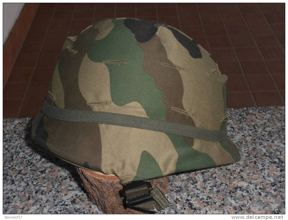 ELMETTO US ARMY - M1 Ground Troops Con Telino Mimetico Continental - Casques & Coiffures