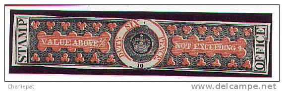 Great Britain 6d Imperf Duty Revenue Stamp - Essais & Réimpressions