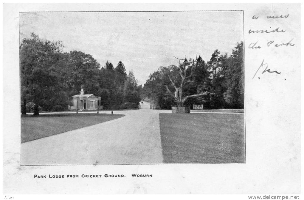 Woburn Park Lodge From Cricket Ground 1900 Postcard - Autres & Non Classés