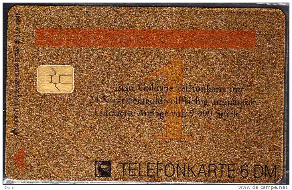 TK O 1170/98 Telecard 1.Telefonkarte In Gold ** 175€ Erste Goldene Karte 24 Karat Ummantelt Rar!!! Best Card Of Germany - O-Series: Kundenserie Vom Sammlerservice Ausgeschlossen