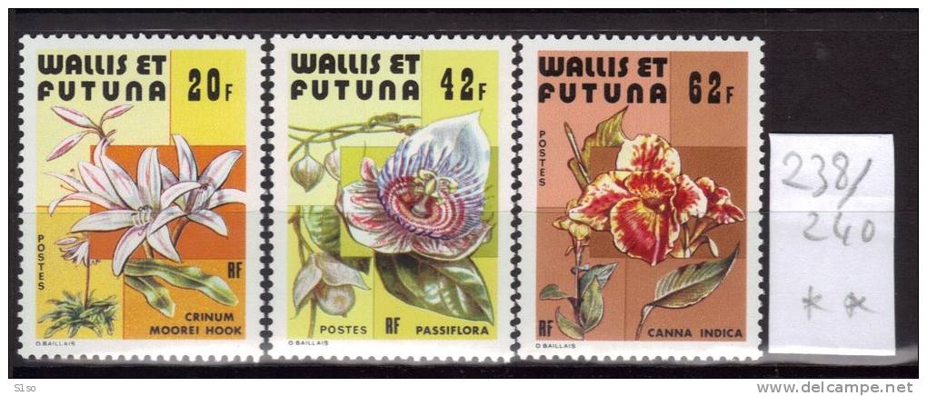 WALLIS Et FUTUNA 1979    Poste Yvert    N° 238 à 240   Neuf  Sans  Charnière Cote 6,30  €uros - Ungebraucht