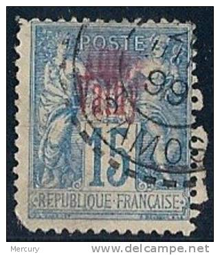 15 C. Bleu Avec 2 Surcharges Dont 1 Inconnue (?) - Used Stamps