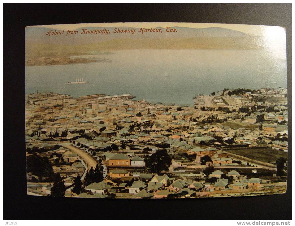 HOBART FROM KNOCKLOFTY SHOWING HARBOUR TASMANIA Pour ILLKIRCH- GRAFENSTADEN  PRINTED IN SAXONY - Hobart