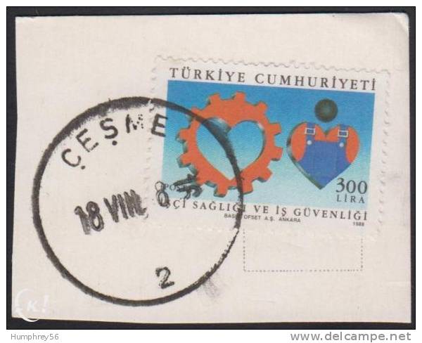 1988 - TÜRKIYE - Michel 2812 [Health & Security At Work] + ÇESME - Gebruikt