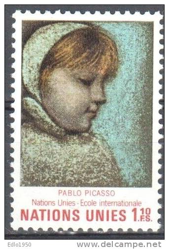 UN Geneva 1971 - Picasso Art  Painting - Mi.21 - MNH (**) - Unused Stamps