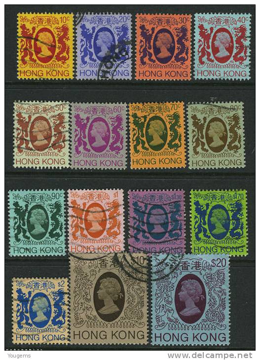 Hong Kong SG415-486 1982 10c-$20 QEII With High Value VFU - Used Stamps