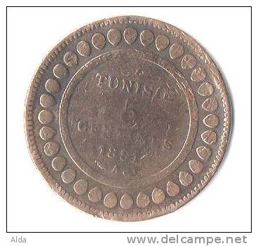 5 Centimes Tunisie 1891 - Tunisia
