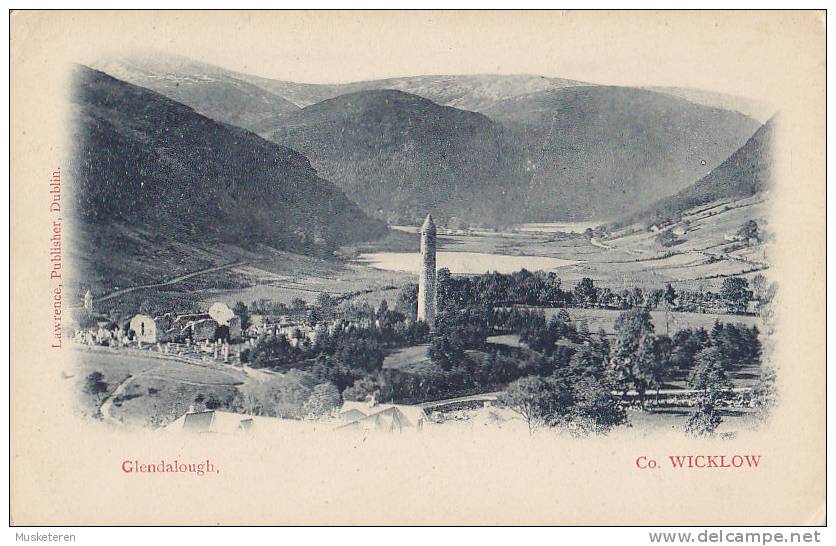 Ireland PPC Glendalough Co. Wicklow Lawrence, Pub. Dublin 1905 To Denmark (Written, But Newer Sent) (2 Scans) - Wicklow