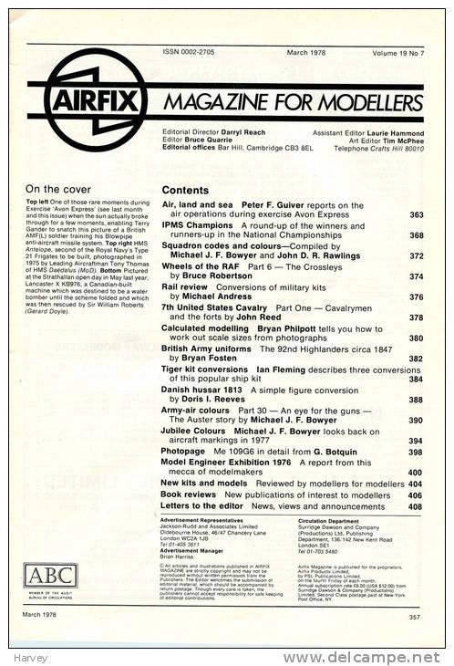 Airfix Magazine March 1978 - Gran Bretaña