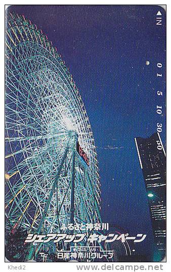 Télécarte Japon - PARC D´ATTRACTION / Grande Roue - AMUSEMENT PARK Japan Phonecard ** ONE PUNCH ** - ATT 216 - Spiele