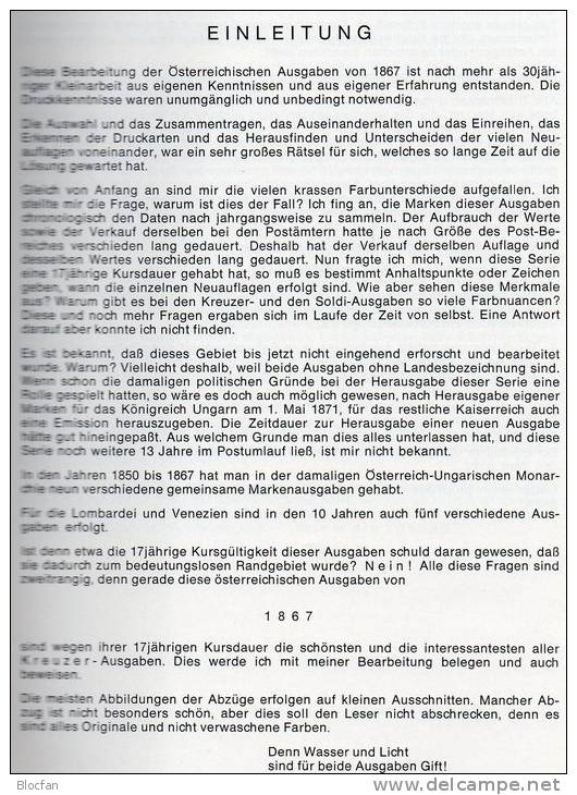 1.Serie Österreich Im Handbuch 1867 Neu 180€ Klassiker Freimarken Kreuzer Und Soldi-Ausgaben Catalogue Stamp Of Austria - Imprenta & Papelería