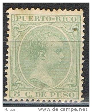 Sello 5 Cts PUERTO RICO, Colonia Española, Num 110 * - Puerto Rico