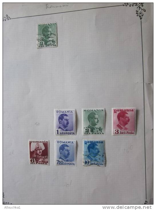 Roumanie Romania: 11 Timbres Oblitérés Et * Sur Feuille Album Collection - Collections (en Albums)