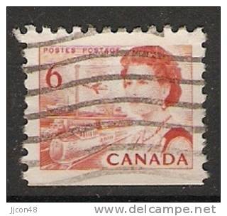 Canada  1967-72 Queen Elizabeth II  Perf. 10 (o) 6c - Timbres Seuls