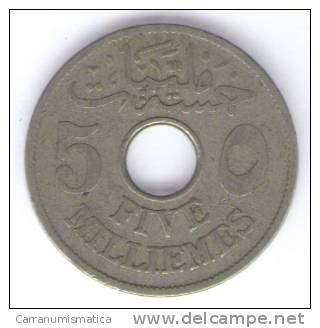 EGITTO 5 MILLIEMES 1917 - Egypte