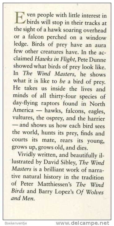 The Wind Masters - The Lives Of North American Birds Of Prey - Fauna