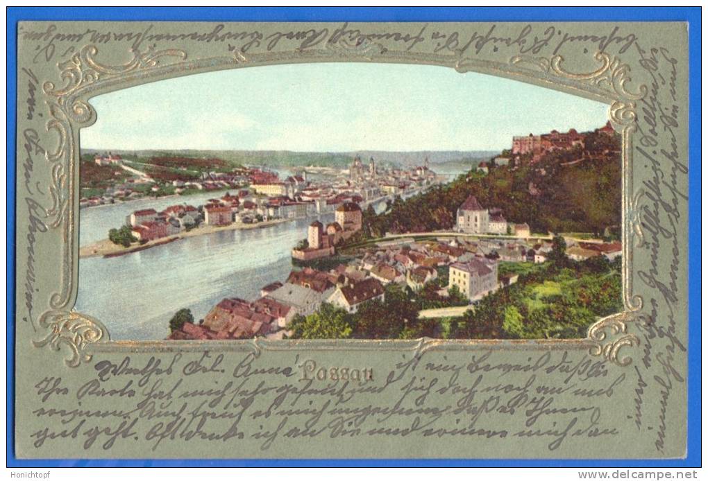 Deutschland; Passau; Litho; Prägekarte; 1904 - Passau