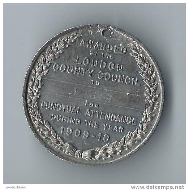 Grande Bretagne/King Edward VII Medal / London County Council/Punctual Attendance/1909-10      D197 - United Kingdom