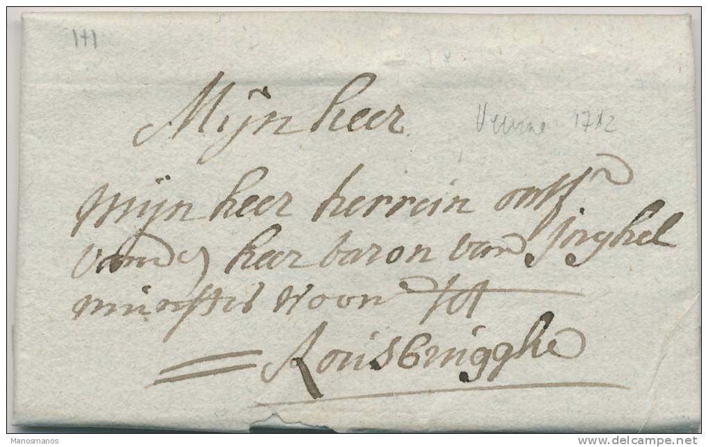 589/20 - Lettre Précurseur 1782  VEURNE Vers ROUSBRUGGHE - 1714-1794 (Austrian Netherlands)