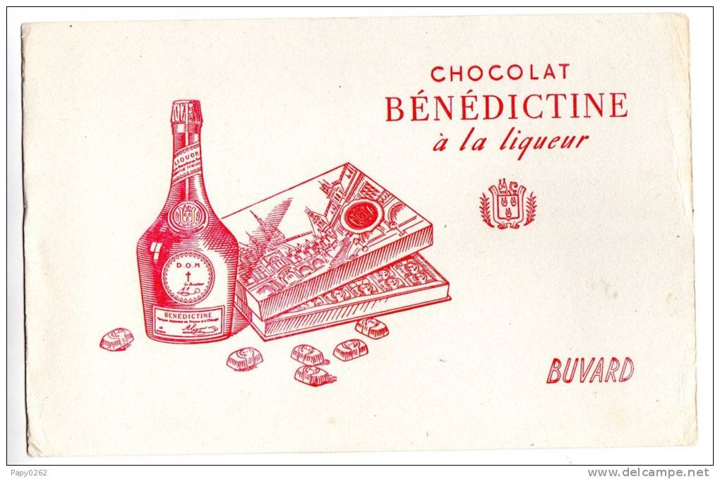 974B) Buvard - CHOCOLAT BENEDICTINE A LA LIQUEUR - Kakao & Schokolade