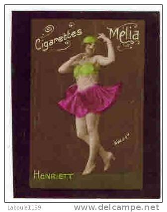 CHROMO EROTIQUE FEMMES ARTISTE PIN UP Cigarettes MELIA Illustrateur WALERY : " HENRIETT  " Femme En Tutu - Melia