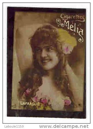 CHROMO EROTIQUE FEMMES ARTISTE PIN UP Cigarettes MELIA Illustrateur Reutlinger : " LAFARGUE  " Femme Portrait - Melia