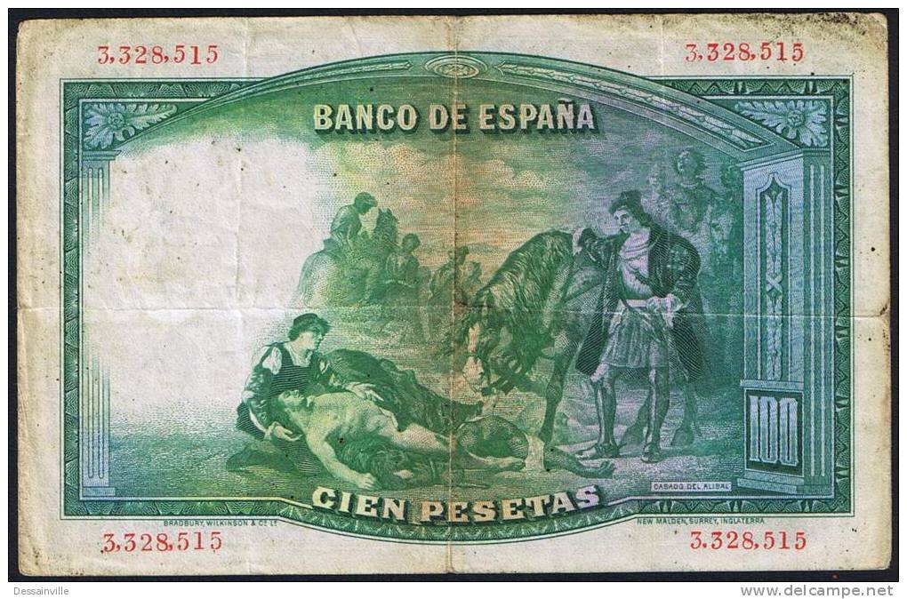 100 Pesetas  EDIFIL N° C11  GONZALO FERNANDEZ DE CORDOBA - 100 Peseten