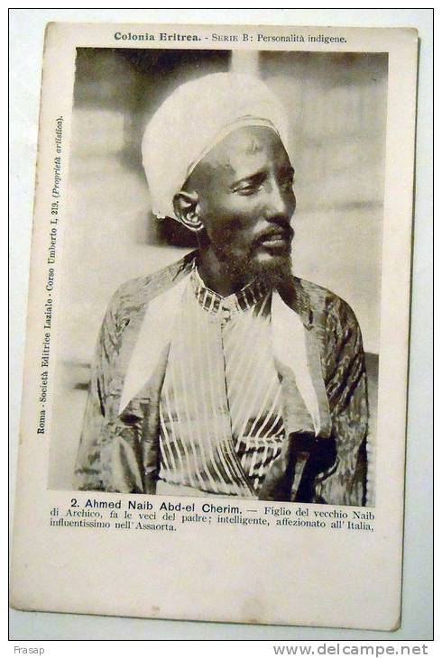 Erytrée Eritrea Colonie Italienne Cpa - AHMED NAIB ABD EL CHERIM - Eritrea