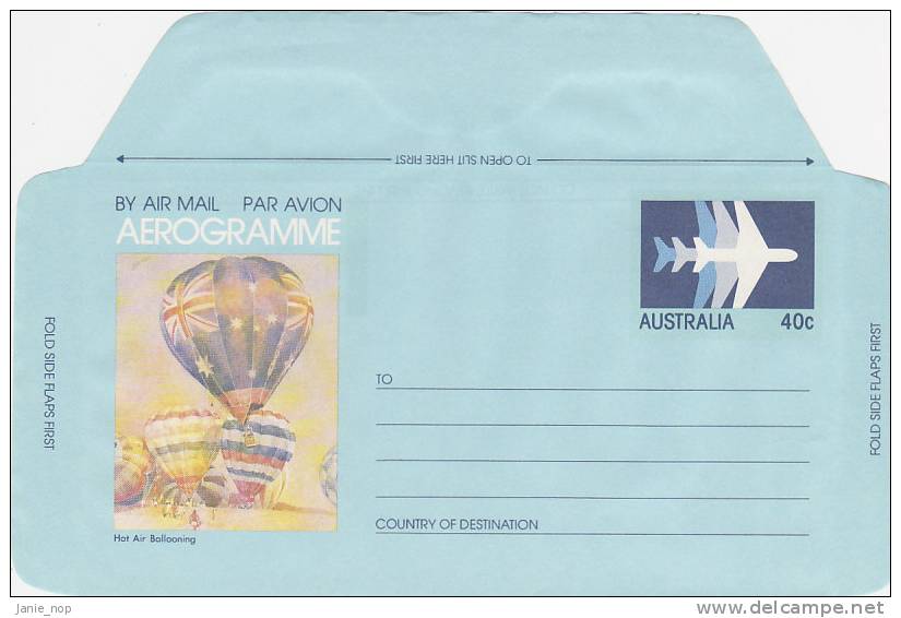 Australia 1983 A 64 Hot Air Balloning 40c Aerogramme - Aérogrammes