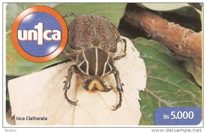 TARJETA DE VENEZUELA DE UN ESCARABAJO  (INSECTO-INSECT) - Autres & Non Classés