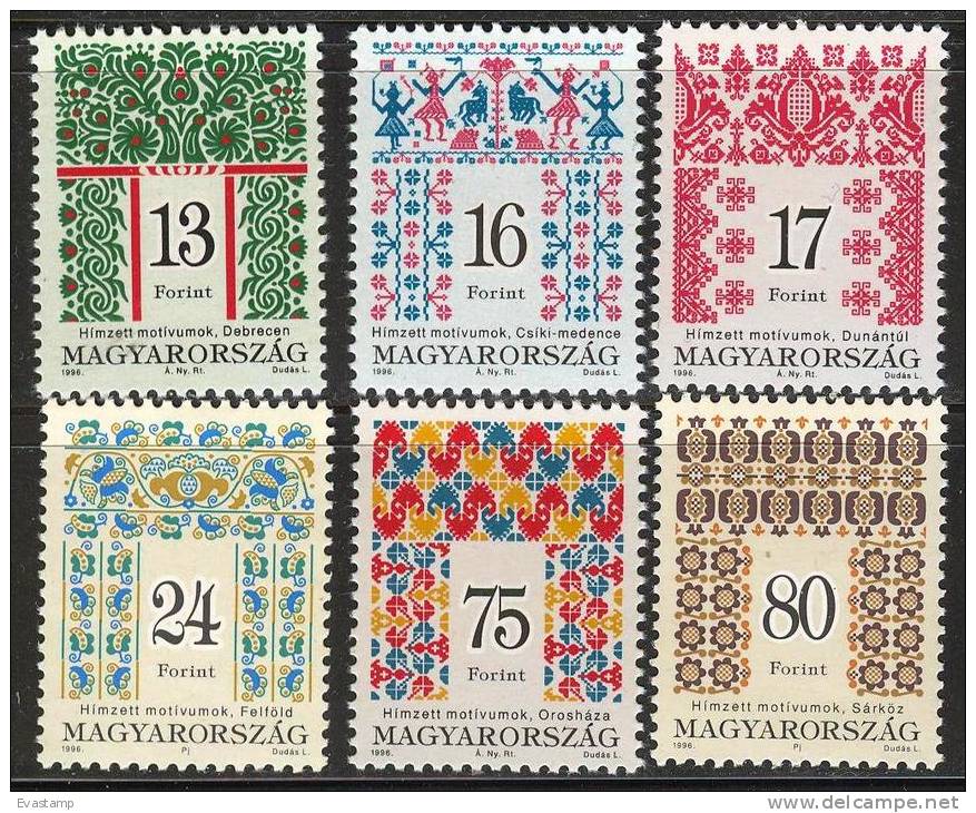 HUNGARY - 1996. Folk Art IV. MNH!!! Mi: 4389-4394. - Neufs